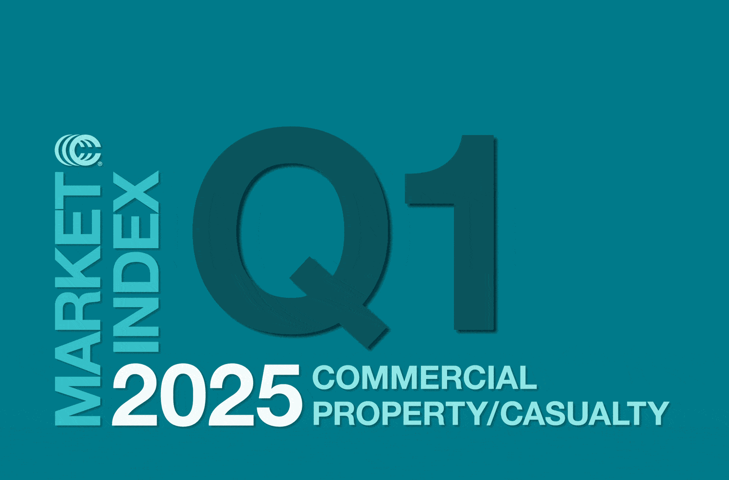 Animated graphic that highlights the findings from the 2025 Q1 P&C Market Survey. All findings are reported in the article.