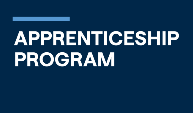 Apprenticeship Program graphic web tile to take users to the Apprenticeship Program page